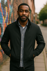 Kurtka bomber męska slim fit na zamek – Lekka kurtka na wiosnę i jesień