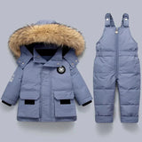 Kinder-Winterset – Warme Jacke mit Hose und Kapuze