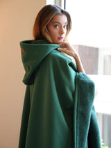 Poncho d’hiver oversize avec capuche – Design chaud et confortable