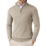 Herrenpullover mit halbem Reißverschluss – Klassischer Pullover mit modernem Schnitt