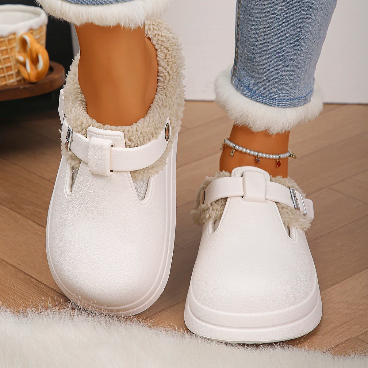 Winterclogs mit warmem Futter – Bequeme Mules für Damen
