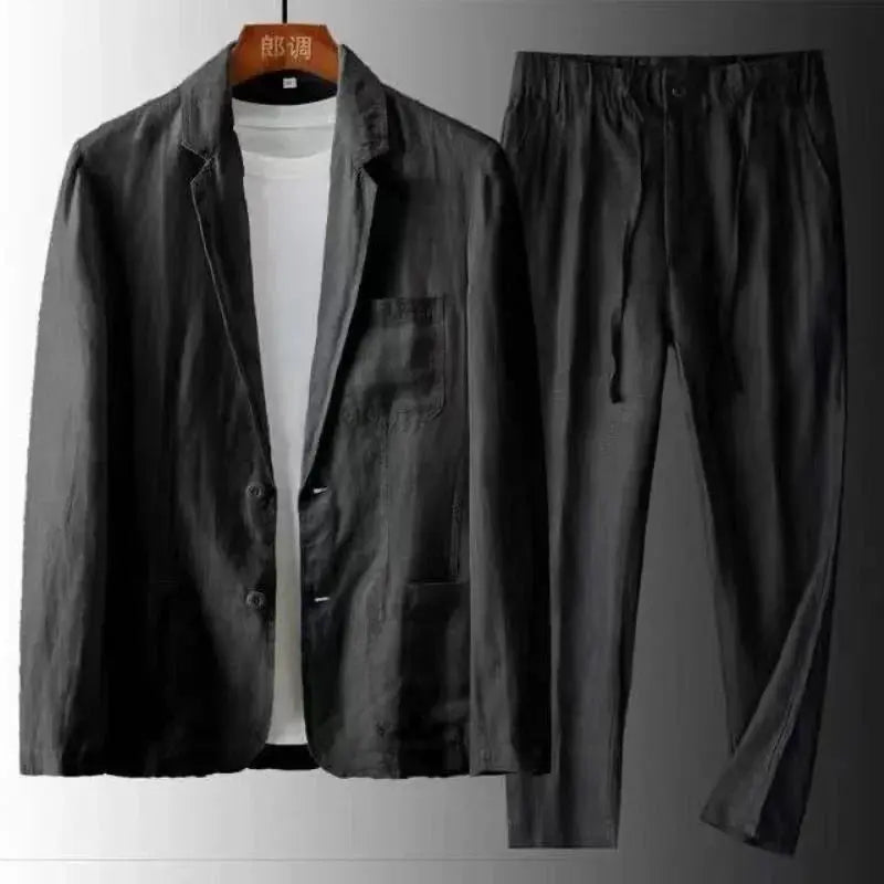 Costume en Lin de Luxe pour Hommes | Élégance Intemporelle-mezam.fr