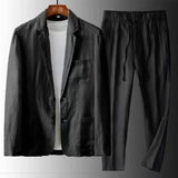 Costume en Lin de Luxe pour Hommes | Élégance Intemporelle-mezam.fr