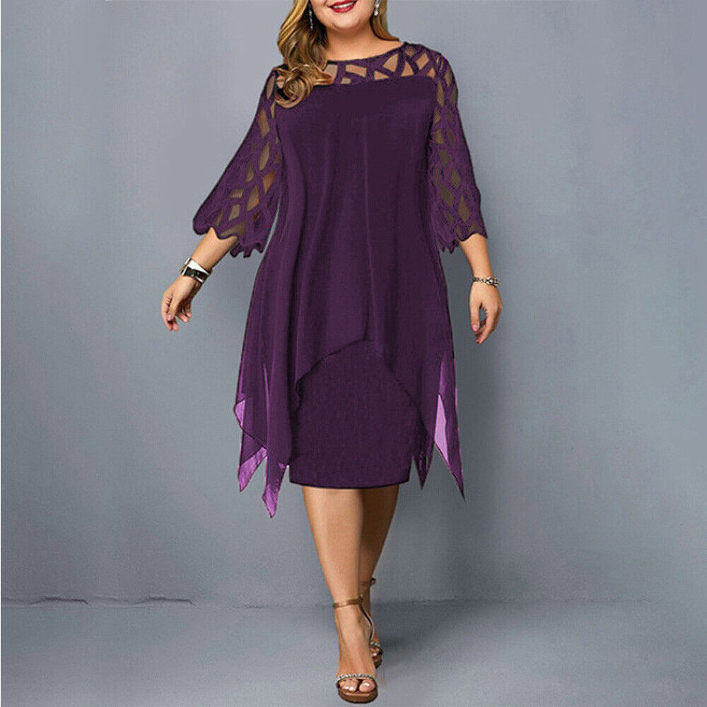 Elegantes Midi-Kleid Große Größen Eleganz und Komfort