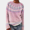 Pull Femme en Laine Chaude avec Imprimé Élégant
