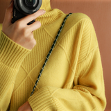 Damen Rollkragenpullover Luxus – Weich, Warm und Elegant mit hohem Kragen