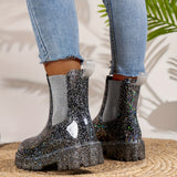 Women's Chelsea Rain Boots – Waterproof Ankle Boots with Thick Sole