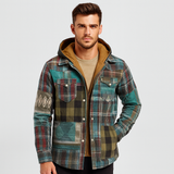 Plaid Shirt Jacket for Men with Hood – Warm and Stylish Design