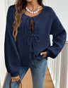 Cardigan aus Acryl mit Knoten vorne