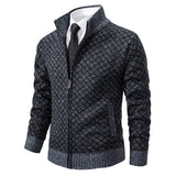 Herrenpullover aus Strick – Eleganter Pullover mit Reißverschluss und klassischem Muster