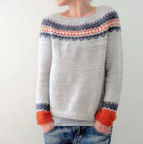 Damen Strickpullover im Retro-Stil für Herbst und Winter