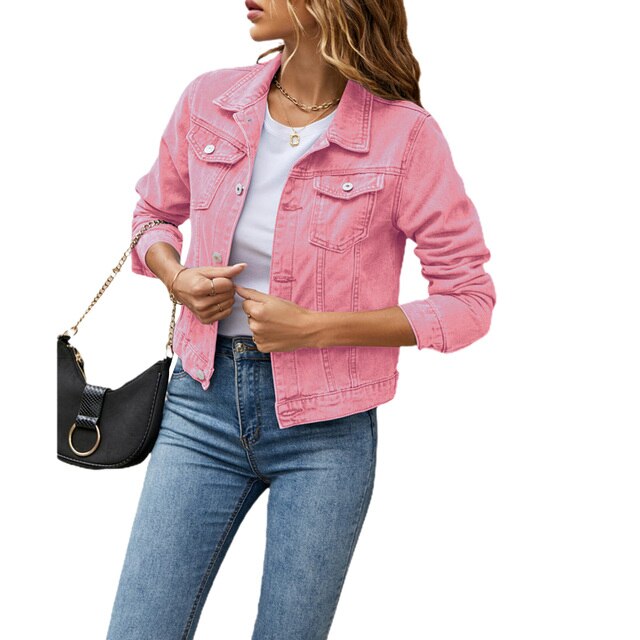 Women's denim jacket – Regular fit, button closure and long sleeves