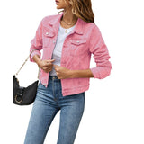Women's denim jacket – Regular fit, button closure and long sleeves