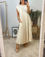 Plissiertes ärmelloses Kleid - Elegantes und bequemes Design