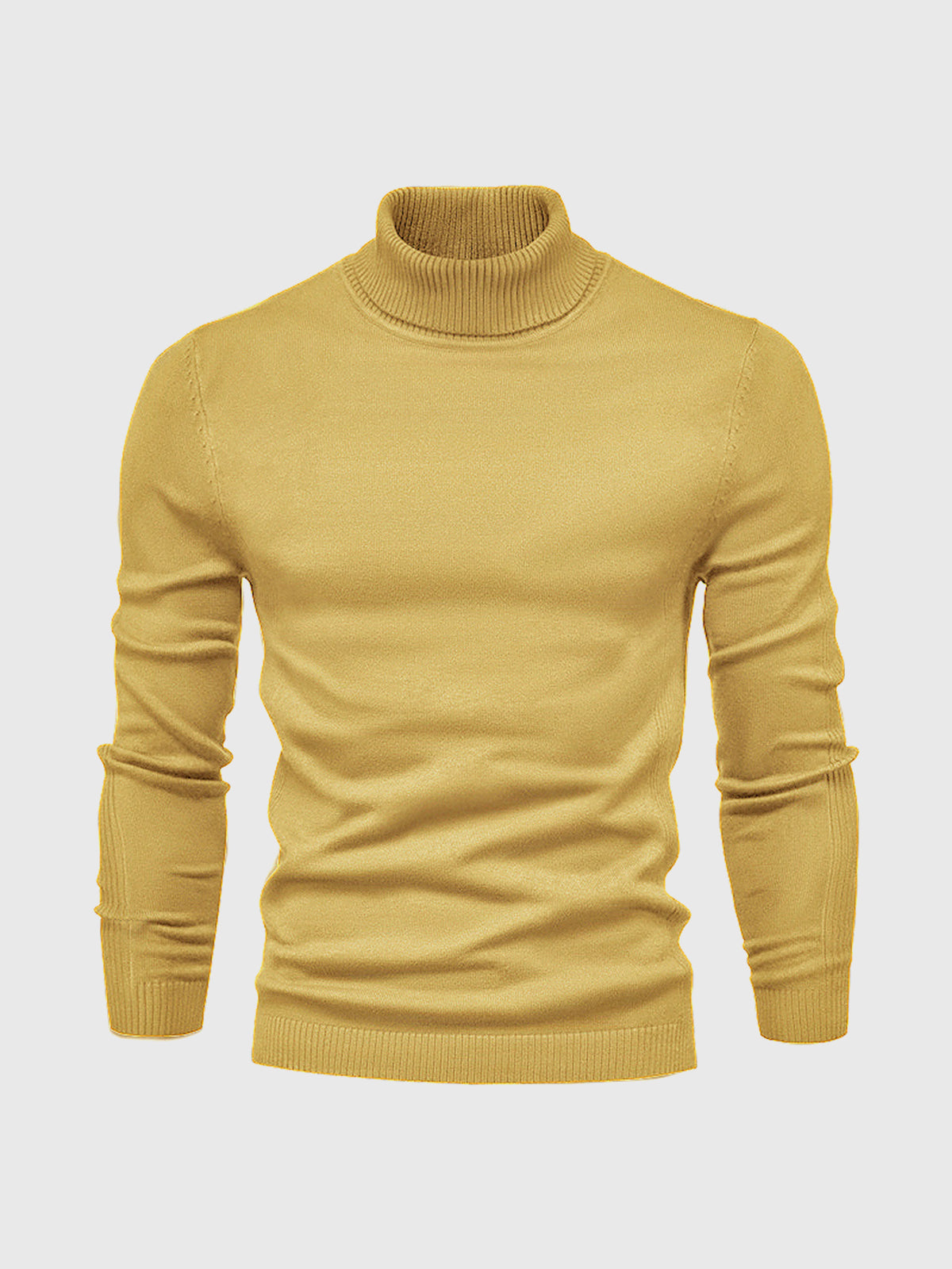 Pull Col Roulé Homme en Coton Doux, Design Intemporel