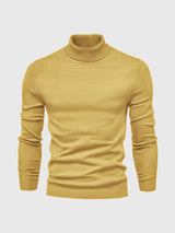 Pull Col Roulé Homme en Coton Doux, Design Intemporel