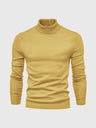 Pull Col Roulé Homme en Coton Doux, Design Intemporel