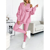 Damen-Trainingsanzug – Bequeme Kleidung mit Knopfpullover