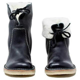 Warm winter boots with fur lining and stylish design