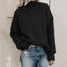 Damenpullover mit Stehkragen und elegantem Muster