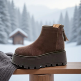 Bottines d’Hiver à Semelle Plateforme – Bottes Chaudes et Stylées pour Femmes