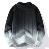 Herrenpullover mit Farbverlauf – Moderner Rundhalspullover aus Strick