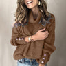 Pull Col Roulé Léger Femme avec Détails Élégants