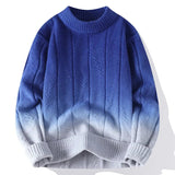 Herrenpullover mit Farbverlauf – Moderner Rundhalspullover aus Strick