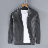 Gilet en coton de luxe avec col roulé et fermeture éclair-mezam.fr