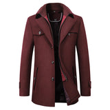 Gepolsterte Herren-Winterjacke – Warmer Mantel mit Stehkragen und Futter