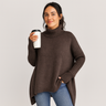 Damen Oversize Rollkragenpullover – Weicher und eleganter Schnitt