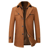 Gepolsterte Herren-Winterjacke – Warmer Mantel mit Stehkragen und Futter
