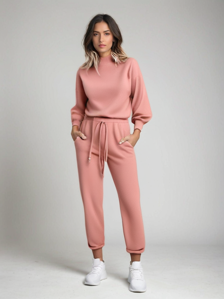 Damen-Entspannungsset – Bequemes zweiteiliges Set mit Pullover und Hose