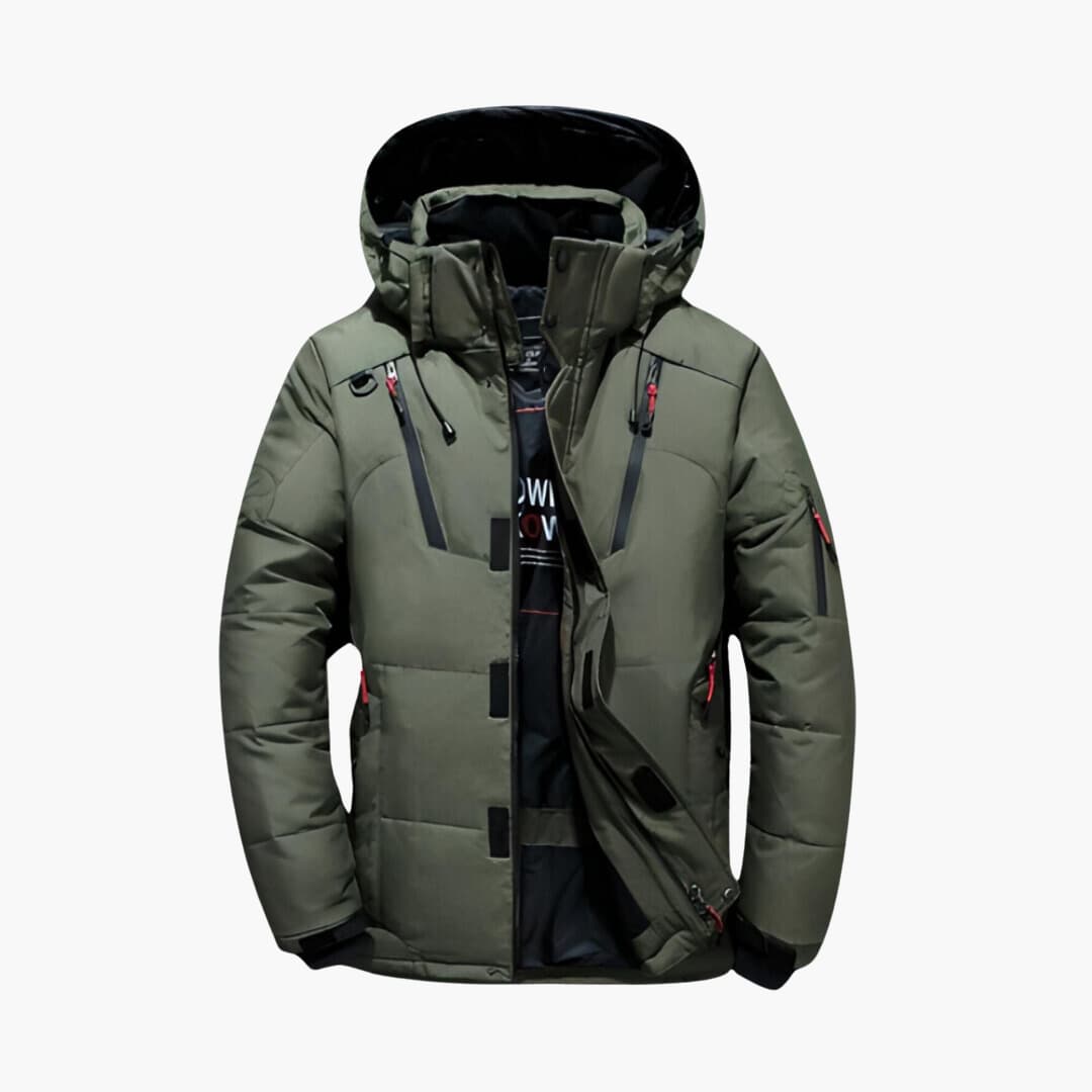 Herren Wintermantel mit abnehmbarer Kapuze – warm & funktionales Design