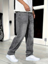 Herrenjeans lockerer Schnitt – Graue Denim-Hose im Casual-Stil
