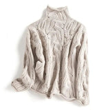 Damenpullover mit Kragen – Gestrickter Pullover mit Lochmuster und weichem Schnitt