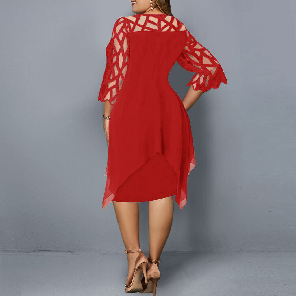 Elegantes Midi-Kleid Große Größen Eleganz und Komfort