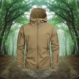 Softshell-Jacke Herren Outdoor – Taktisches Design mit Kapuze