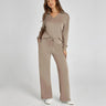 Damen-Loungewear-Set – Bequemes zweiteiliges Set mit V-Ausschnitt