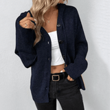Warme Strickweste für Damen mit Knöpfen