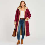 Manteau d’Hiver Long Femme avec Capuche – Chaud, Doux et Élégant