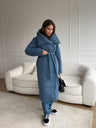 Langer Wintermantel für Damen – Eleganter gesteppter Mantel mit Gürtel