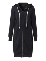 Hoodie zippé mi-long pour chaleur et confort supplémentaires-mezam.fr