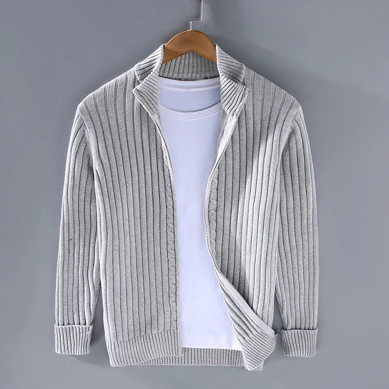 Gilet en coton de luxe avec col roulé et fermeture éclair-mezam.fr