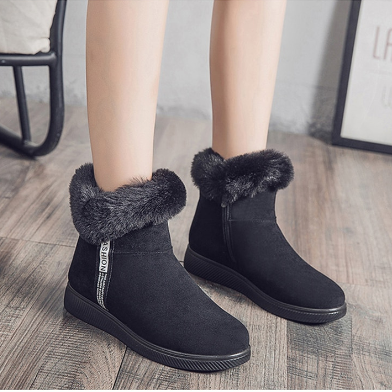 Warm Winter Boots for Women – Fur-Lined Ankle Boots with Non-Slip Sole