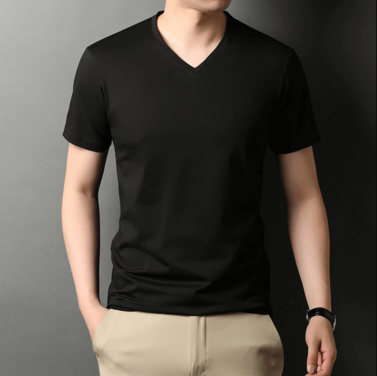 T-shirt Homme Col V Ajusté