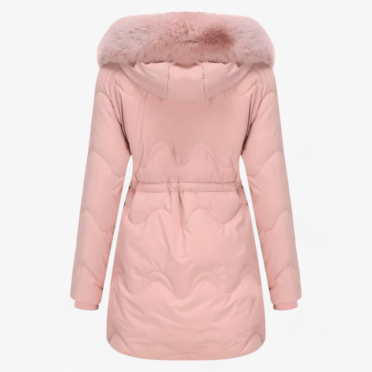 Damen Wintermantel – Elegante und warme Jacke mit Pelzkragen und Kapuze