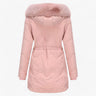 Damen Wintermantel – Elegante und warme Jacke mit Pelzkragen und Kapuze