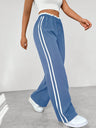 Damen Jogginghose – Weite Hose mit doppelten Seitenstreifen