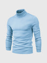 Pull Col Roulé Homme en Coton Doux, Design Intemporel